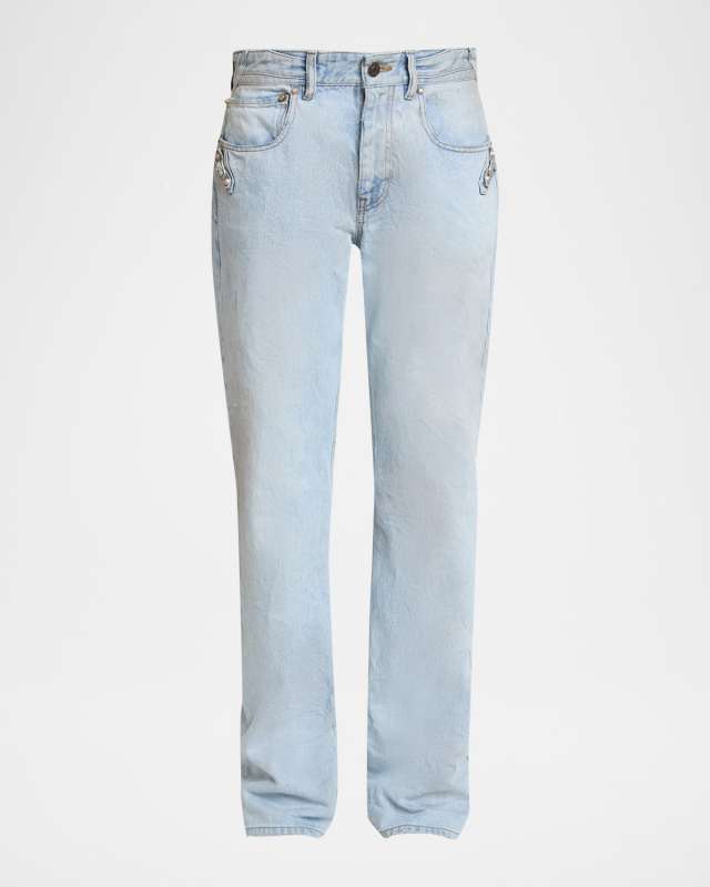 City Straight-Leg Denim Pants